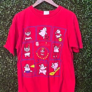 Vintage Pig Olympics Tee Size L